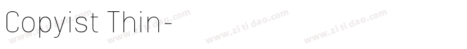 Copyist Thin字体转换